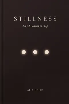 Cover of Stillness: three small lights on black.